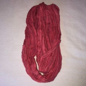 Bright pink infinity scarf